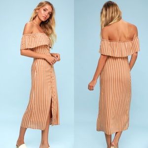 Amuse Society Roundabout Striped Button-Up Dress